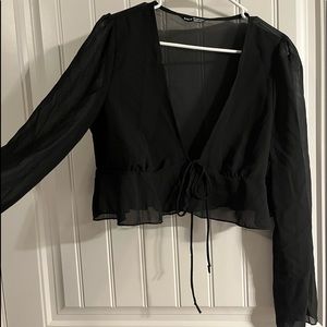 Mesh Black top never worn size Large
